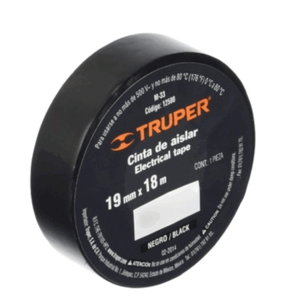 TAPE ELECTRICO NEGRO TRUPER