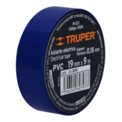 TAPE ELECTRICO AZUL 19mmx9m TRUPER