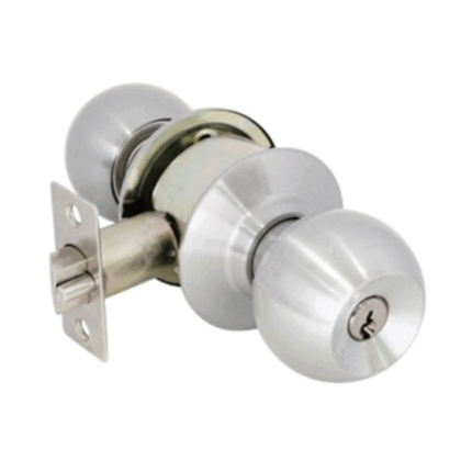 CERRADURA POMO PLATEADA YALE