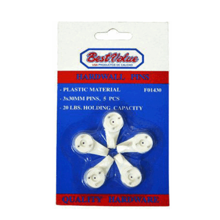 GANCHO P/CUADRO 5PCS BESTVALUE
