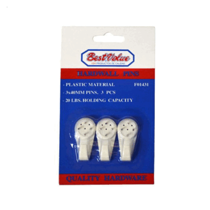 GANCHO P/CUADRO 3PCS BESTVALUE